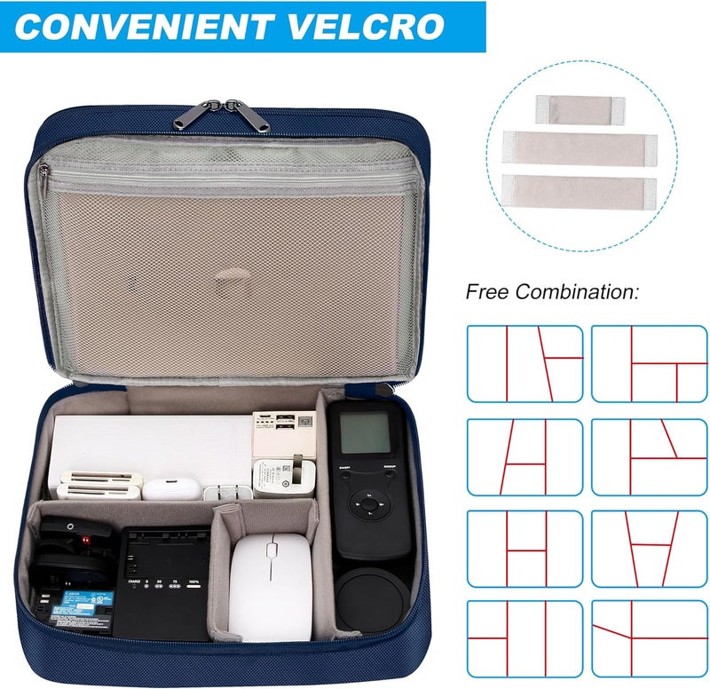 CILLA Electronic Organizer Travel Case, Travel Cord Organizer Case Portable Waterproof Cable Organizer Bag for Charger, Cord, USB, Power Bank, Earphone - Image 5
